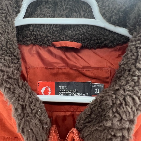 The American Outdoors puffer vest XL  burnt orange hiking zip up fleece - Picture 6 of 8